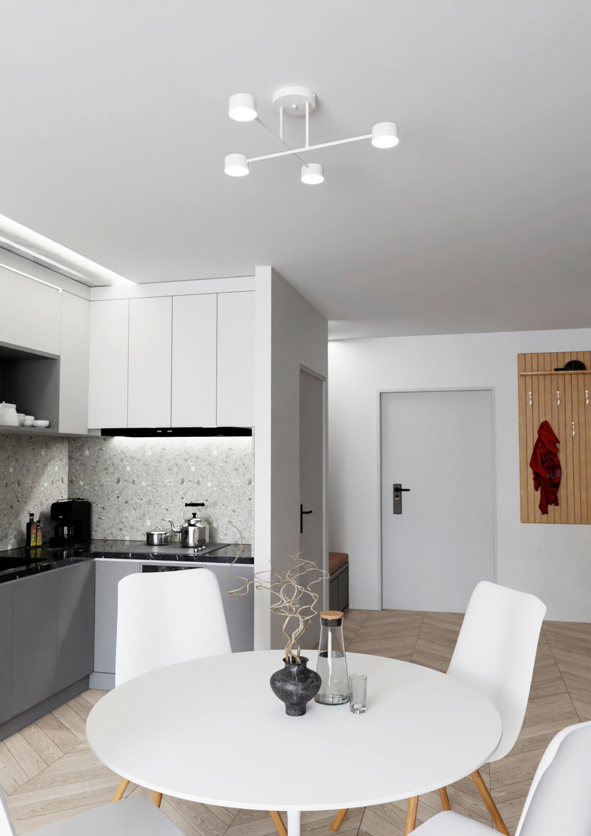 DECKENLEUCHTE 60/60/20 cm  - Schwarz, Design, Metall (60/60/20cm)