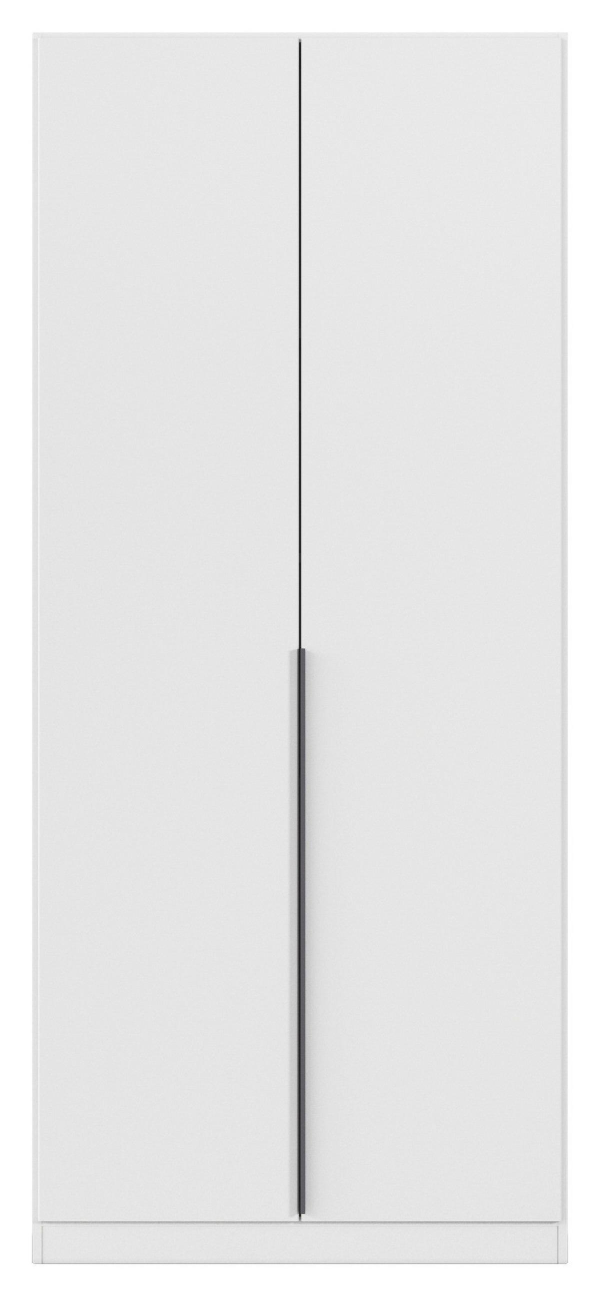 DREHTÜRENSCHRANK  in Weiß  - Weiß/Grau, MODERN, Holzwerkstoff/Metall (91/229/54cm) - Rauch Möbel