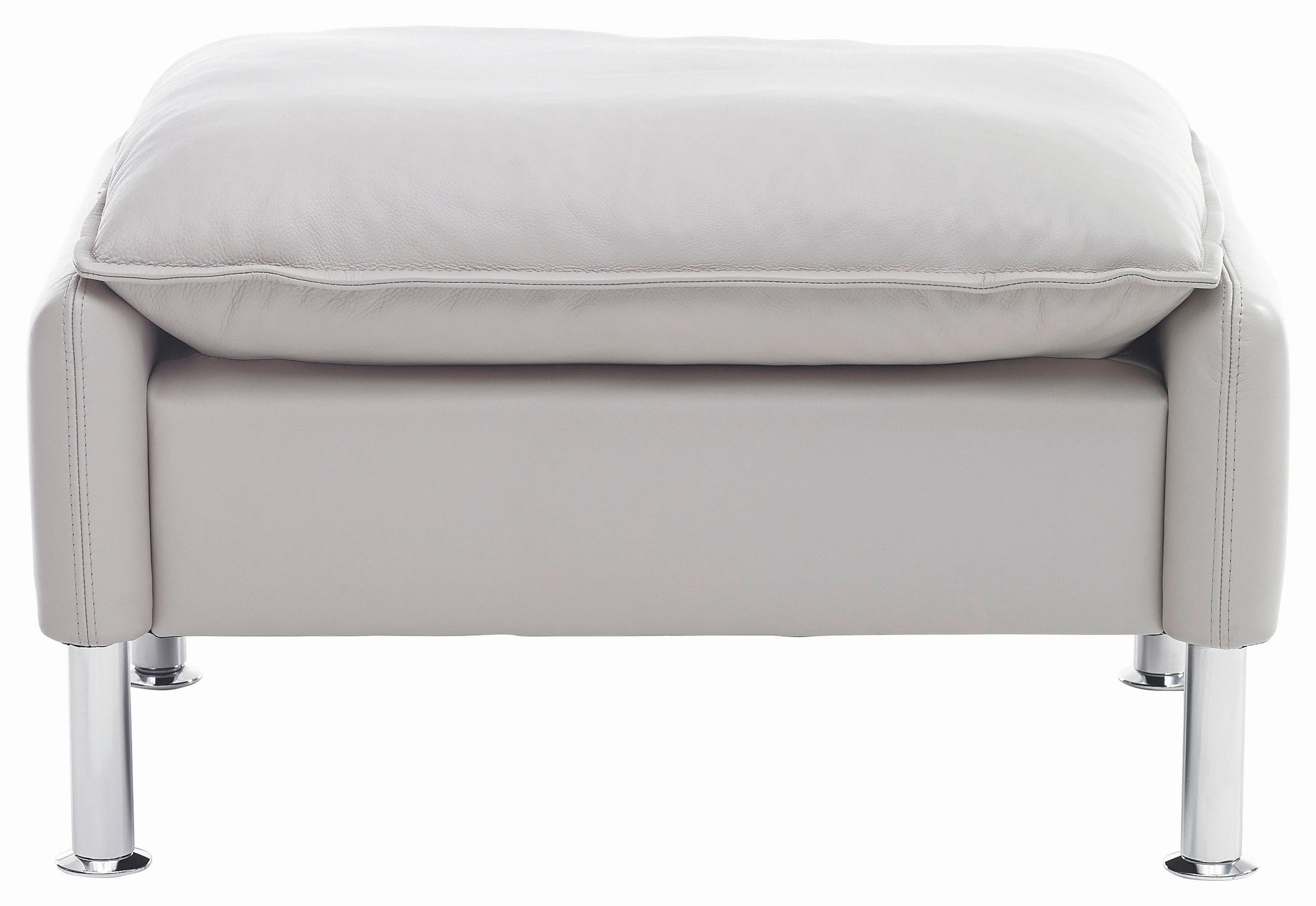 SESSEL Echtleder Beige    - Chromfarben/Beige, KONVENTIONELL, Leder/Metall (88/93/88cm) - Erpo
