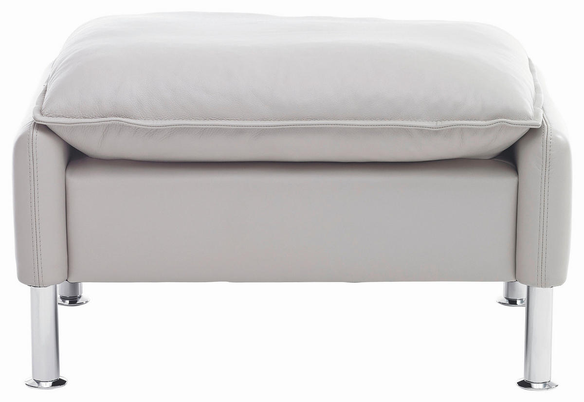 SESSEL Echtleder Beige    - Chromfarben/Beige, KONVENTIONELL, Leder/Metall (88/93/88cm) - Erpo