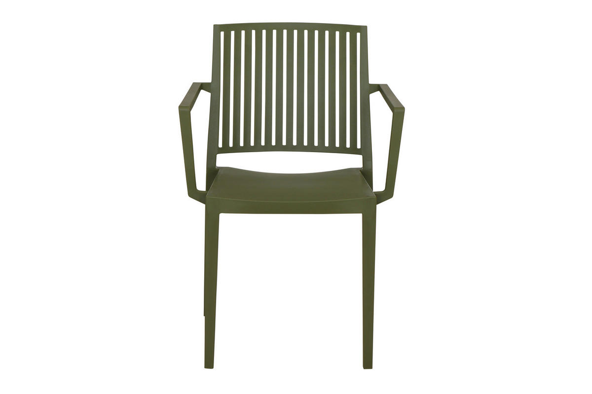 GARTENGARNITUR 3-teilig Stahl  - Grün, Basics, Kunststoff/Metall (60/80/60cm) - Siena Garden