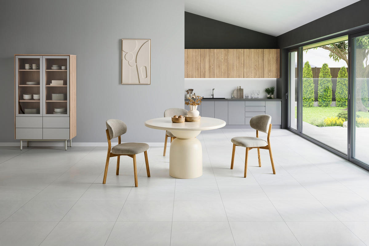 ESSTISCH 120/120/76 cm Echtholz  Holz gastro- und objekttauglich rund Weiß  - Weiß, MODERN, Holz (120/120/76cm) - P & B
