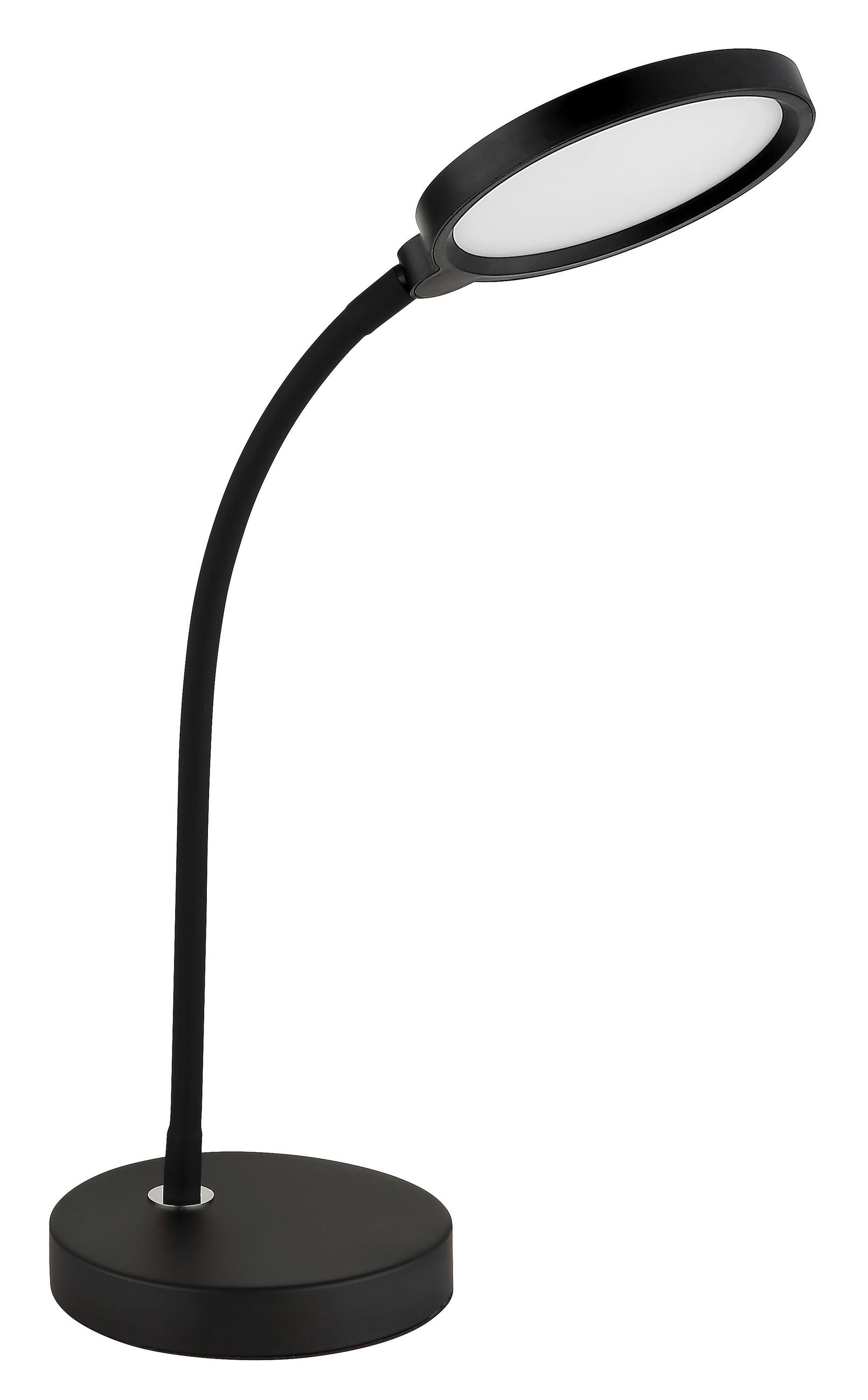 LED-TISCHLEUCHTE Kalderon 43/15/28 cm  - Opal/Schwarz, Design, Kunststoff/Metall (43/15/28cm) - Globo