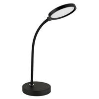 LED-TISCHLEUCHTE Kalderon 43/15/28 cm  - Opal/Schwarz, Design, Kunststoff/Metall (43/15/28cm) - Globo