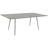 GARTENTISCH Kunststoff Grau rechteckig  - Graphitfarben/Grau, MODERN, Kunststoff/Metall (180/100/75cm) - Stern