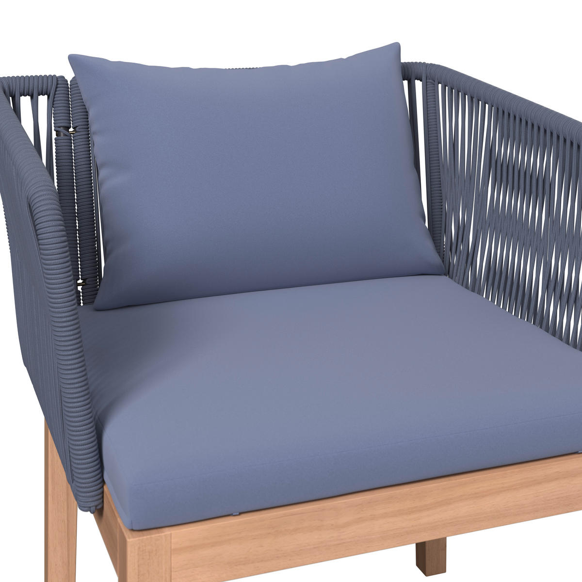 LOUNGEGARNITUR   160/74/84 cm Akazie massiv Eisen  - Akaziefarben/Grau, MODERN, Holz/Kunststoff (160/74/84cm) - Ambia Garden