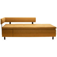 LIEGE  in Flachgewebe Currygelb  - Currygelb/Schwarz, MODERN, Textil/Metall (208/77/98cm) - Joka