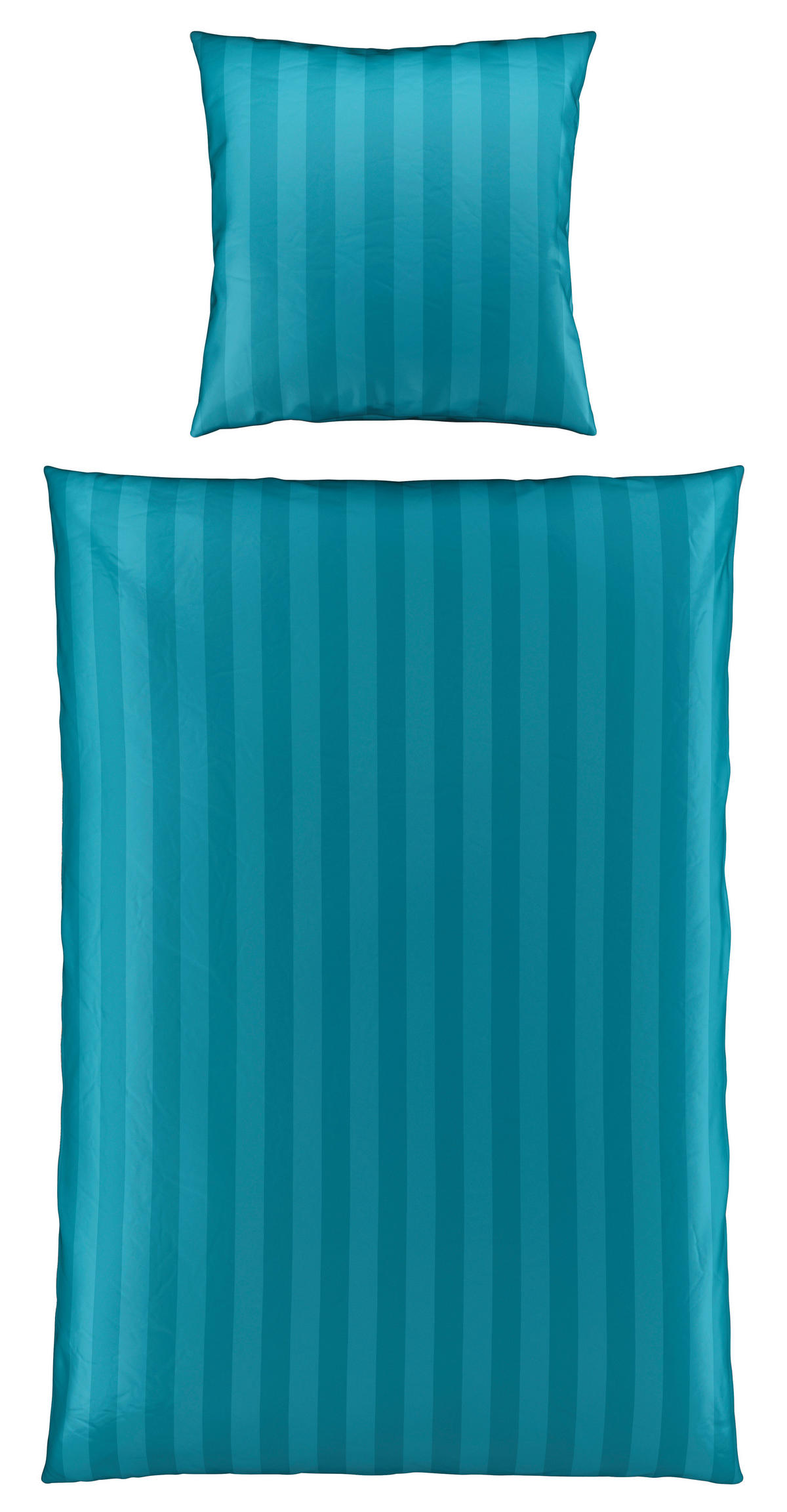 BETTWÄSCHE Dobby Satin 155/220 cm  - Blau, KONVENTIONELL, Textil (155/220cm) - Novel