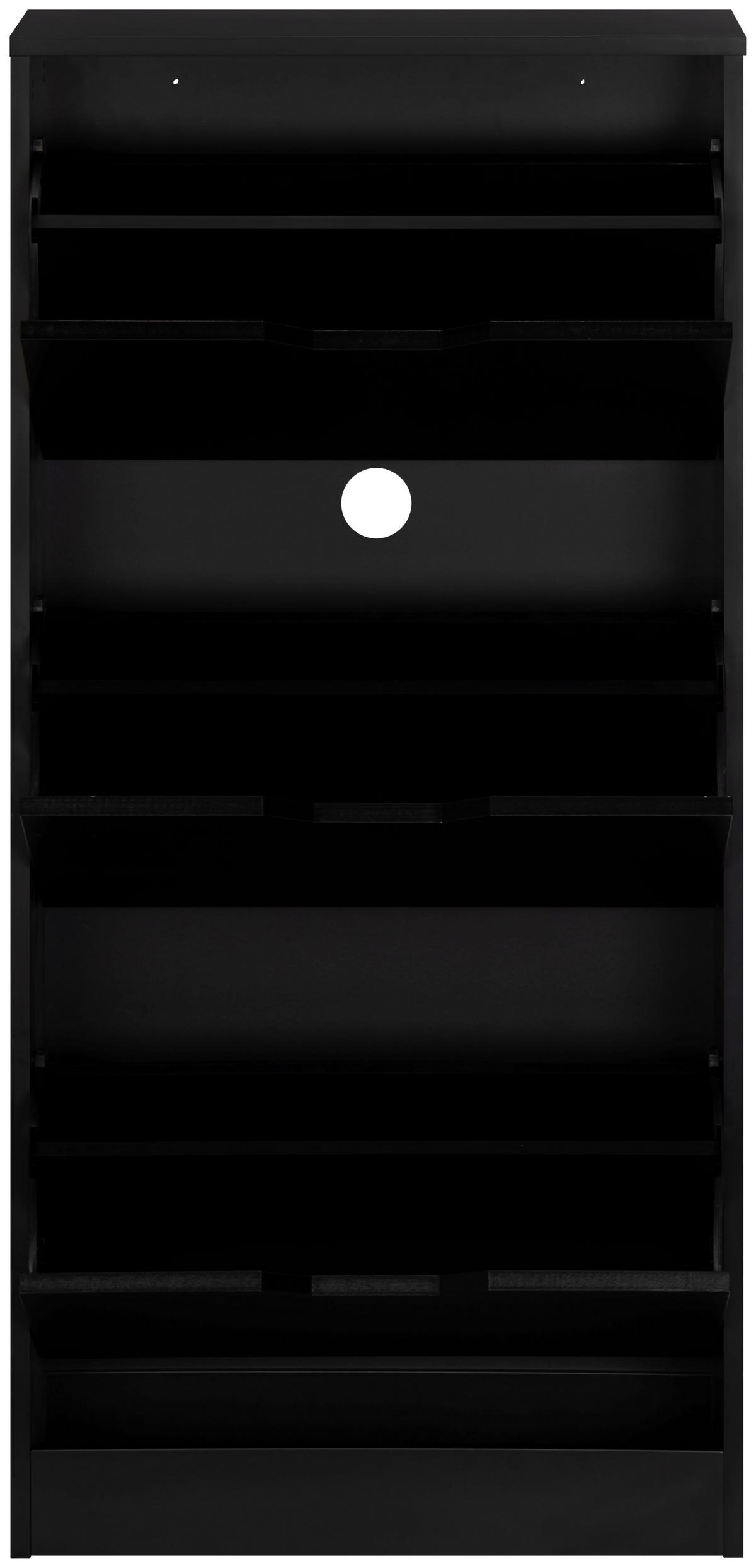 Schukipper Luanda  in 55/117/23,5 cm  - Schwarz, Design, Holzwerkstoff (55/117/23,5cm) - Livetastic