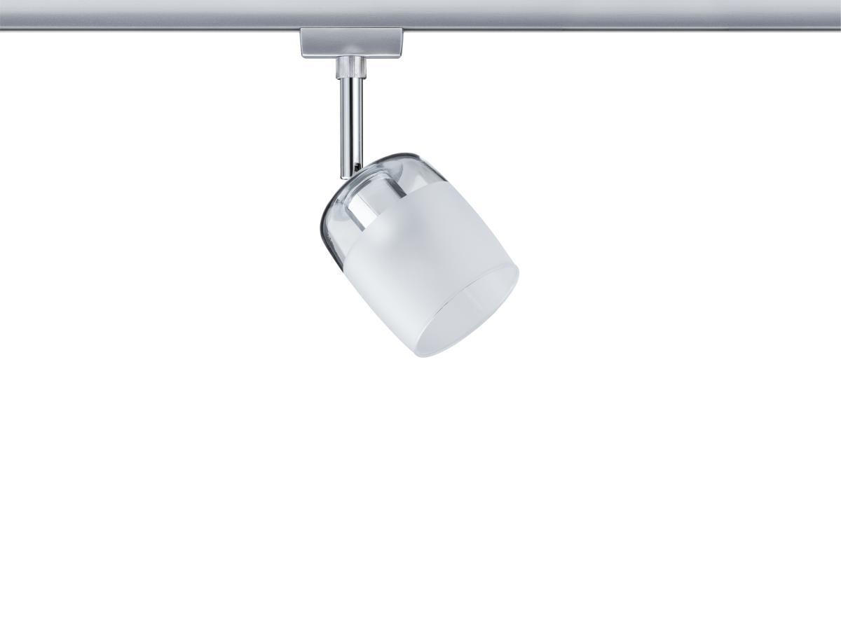 SCHIENENSYSTEM-STRAHLER URail   - Klar/Chromfarben, Design, Glas/Metall (7,4/12,8/11,5cm) - Paulmann
