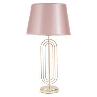 TISCHLEUCHTE 33/64 cm  - Pink/Goldfarben, Trend, Kunststoff/Textil (33/64cm) - Mauro Ferretti