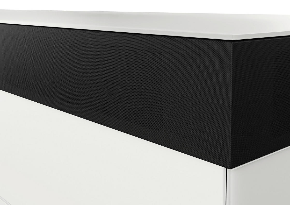 TV-ELEMENT - Chromfarben/Schwarz, MODERN, Glas/Holzwerkstoff (175,5/50,5/57,0cm) - Musterring
