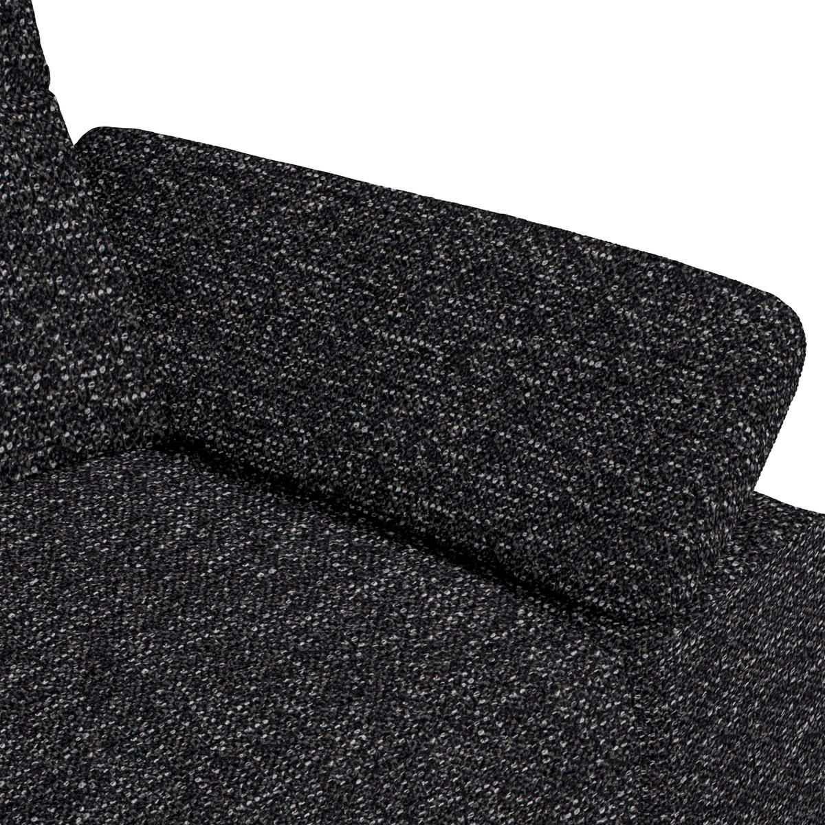 ECKSOFA in Chenille, Flachgewebe Schwarz  - Schwarz, Design, Textil/Metall (165/318cm) - Xora