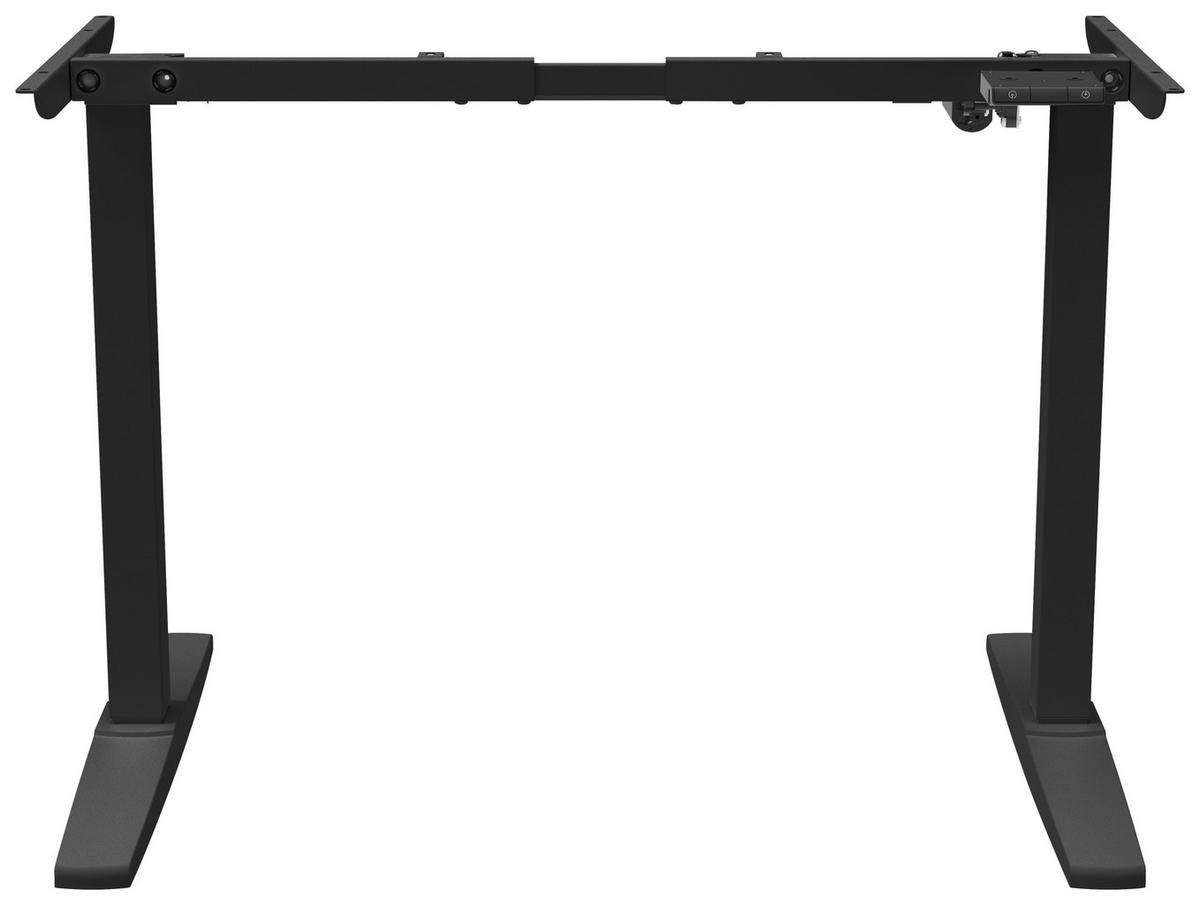 TISCHGESTELL in Metall, Kunststoff 120-160/70/75-120 cm   - Schwarz, Design, Kunststoff/Metall (120-160/70/75-120cm) - Carryhome