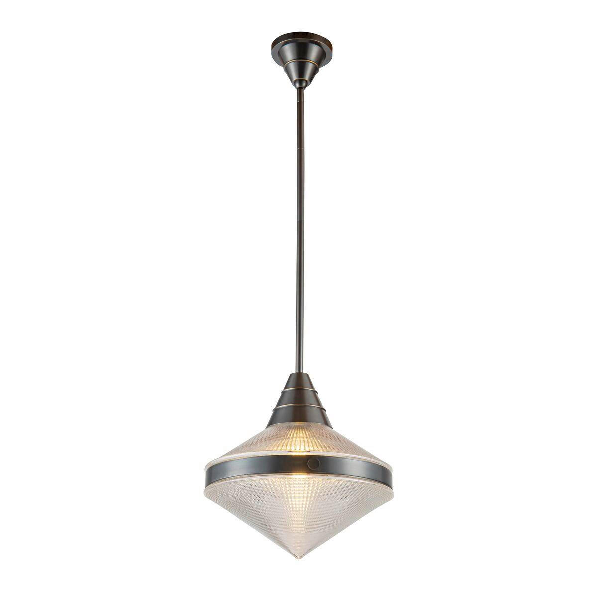 HÄNGELEUCHTE 34,3/35,9 cm  - Bronzefarben, KONVENTIONELL, Glas/Metall (34,3/35,9cm) - Elstead Lighting