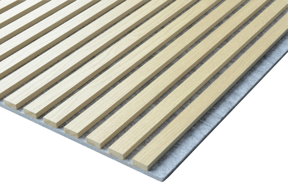 AKUSTIKPANEEL Eiche foliert Eichefarben 57.25/1.9/240 cm  - Eichefarben, KONVENTIONELL, Holzwerkstoff/Textil (57.25/1.9/240cm)