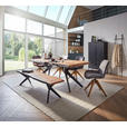 ESSTISCH in Holz, Metall 200/100/76 cm - Schwarz/Akaziefarben, Design, Holz/Metall (200/100/76cm) - Landscape