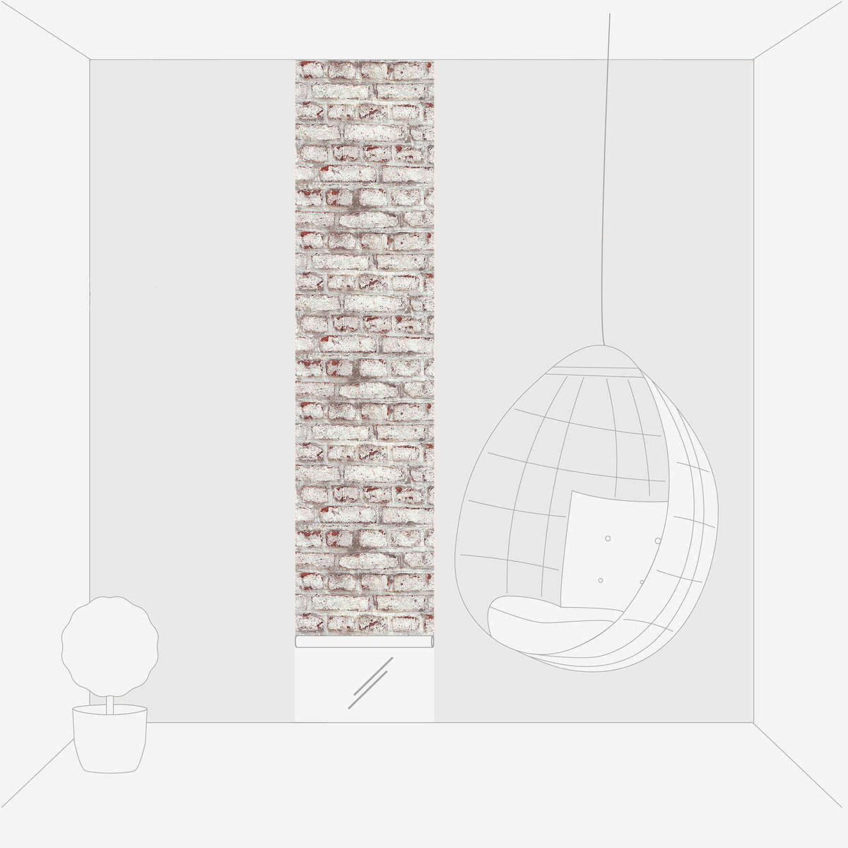 FOTOTAPETE  - Weiß/Kupferfarben, Design, Textil (52/250cm)