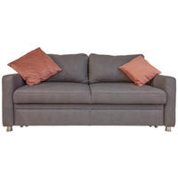 ZOFA S POSTELJNO FUNKCIJO,  siva tekstil  - barve kroma/siva, Design, kovina/tekstil - Beldomo Style