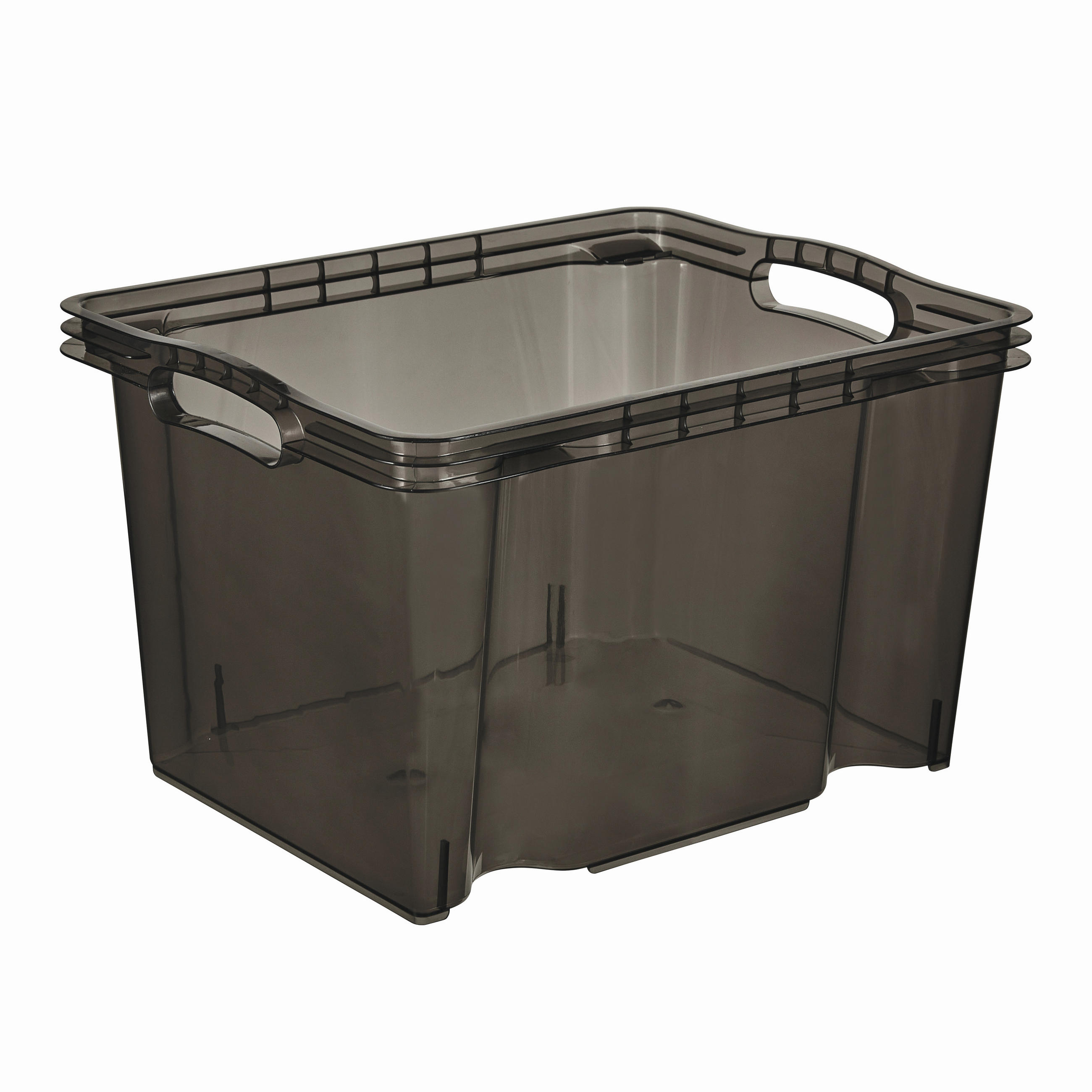 DOBOZ  - szürke, Basics, műanyag (35/27/21cm)