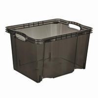 DOBOZ  - szürke, Basics, műanyag (35/27/21cm)