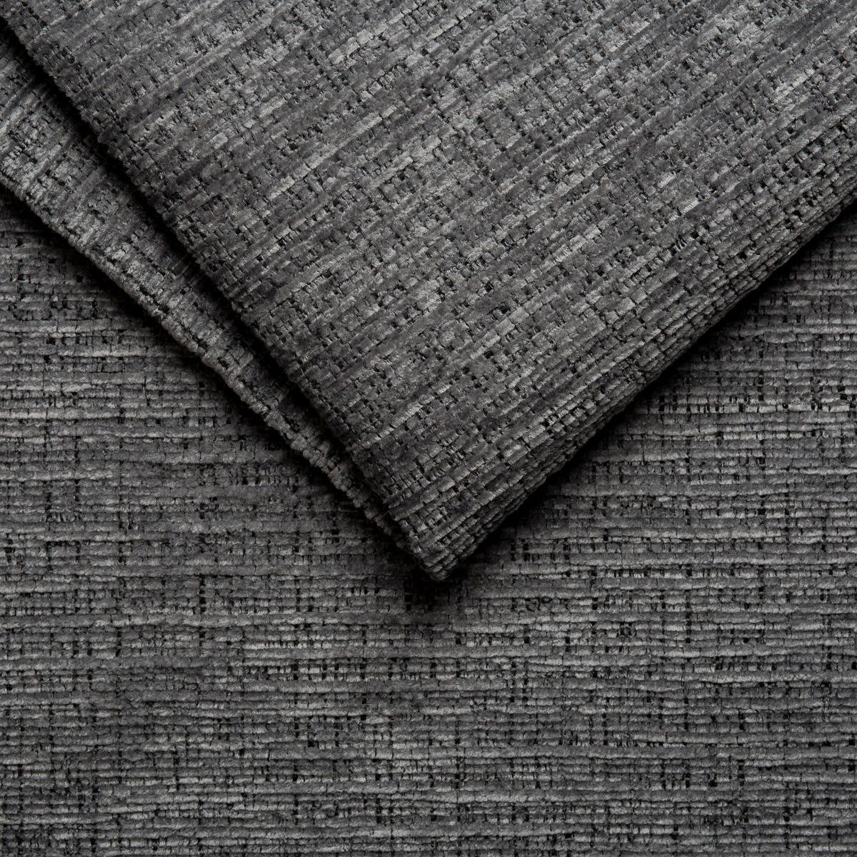 BIGSOFA Chenille Anthrazit  - Anthrazit/Schwarz, MODERN, Textil/Metall (300/112/121cm) - Xora