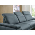 ECKSOFA in Echtleder Grau  - Schwarz/Grau, Design, Leder/Metall (332/193cm) - Dieter Knoll