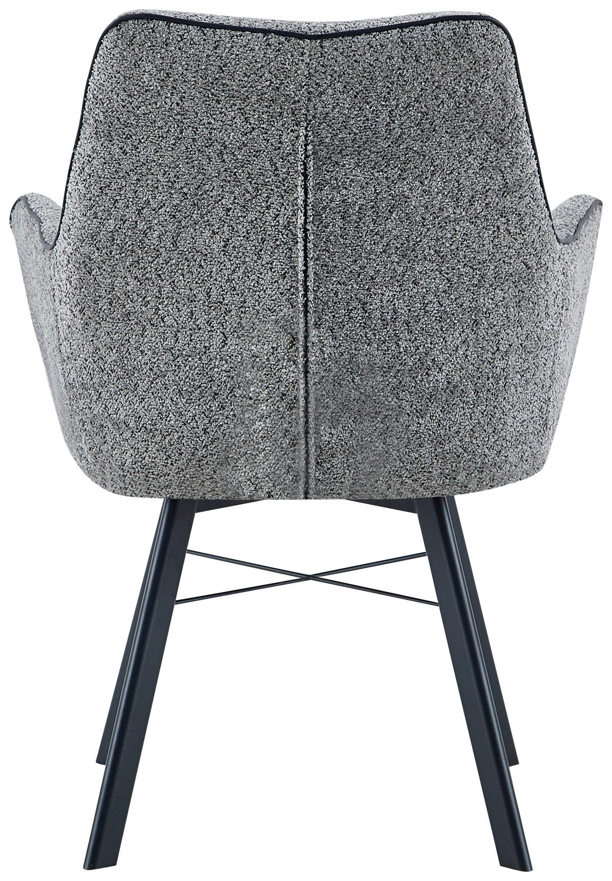 STOL MED ARMSTÖD järn  - grå, Design, metall/textil (64/91/61cm) - Kayoom