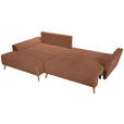ECKSOFA in Webstoff Dunkelorange  - Buchefarben/Dunkelorange, KONVENTIONELL, Holz/Textil (169/294cm) - Carryhome
