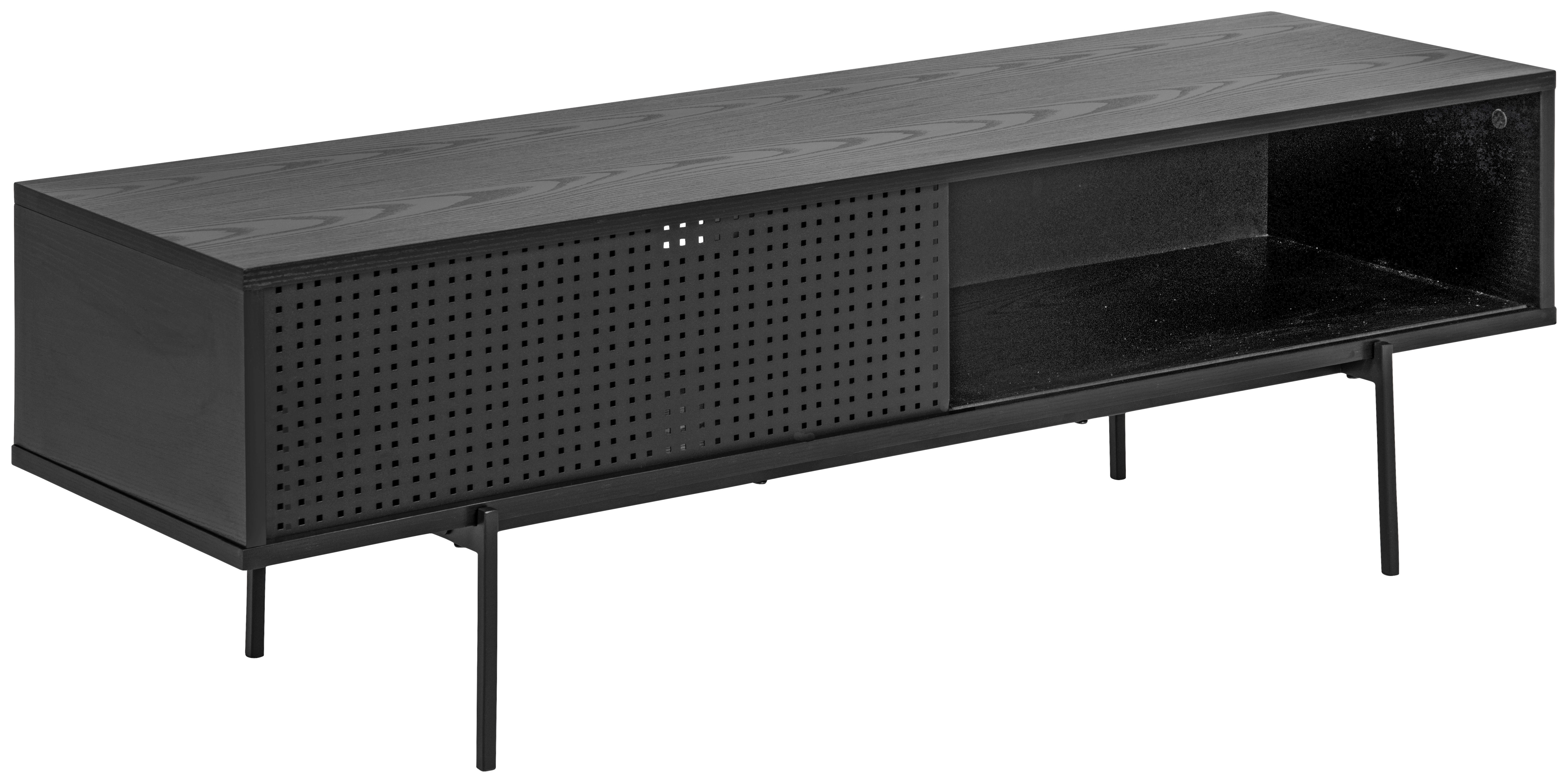 TV-BÄNK 140/44,5/40 cm  - svart, Modern, metall/träbaserade material (140/44,5/40cm) - Best Price