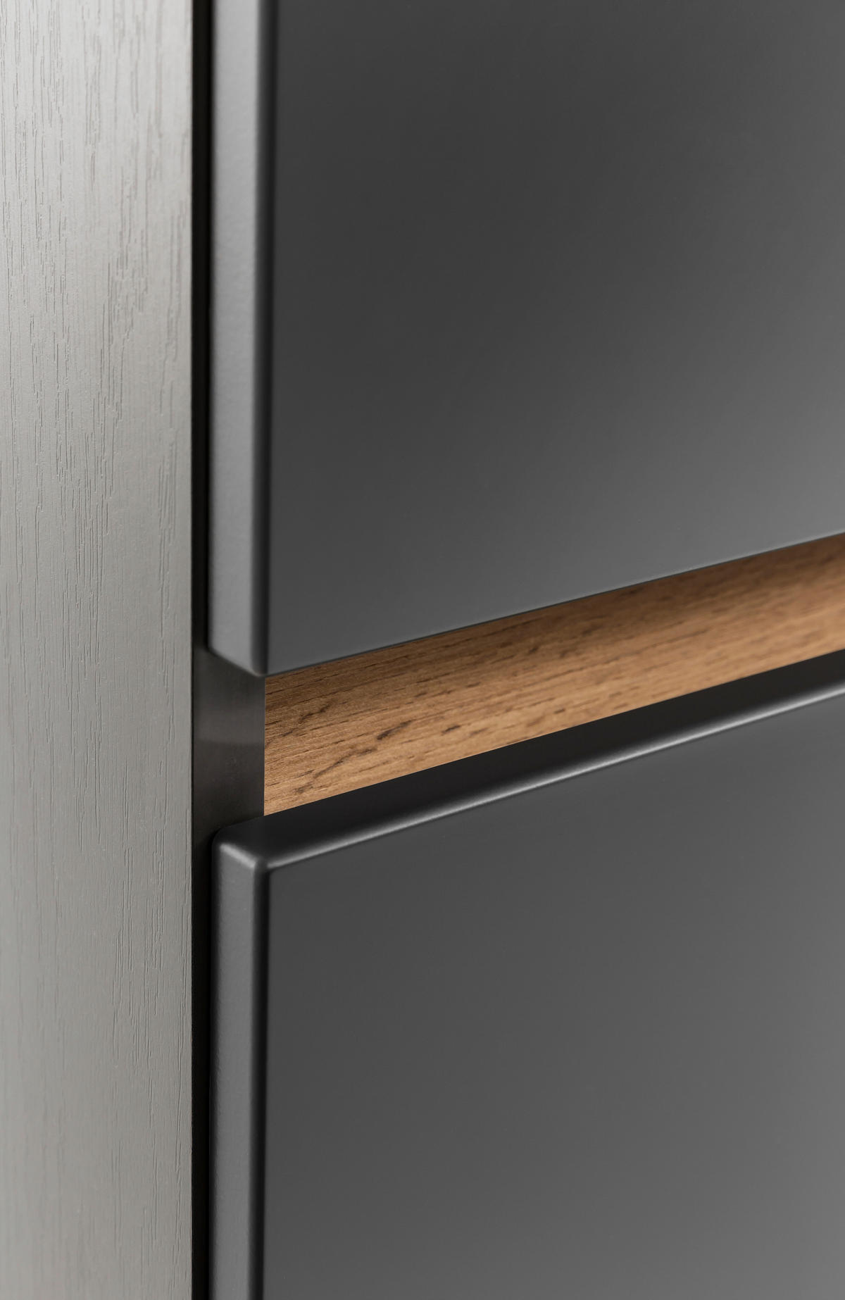 UNTERSCHRANK 40/79/35 cm   - Graphitfarben/Grau, Natur, Holzwerkstoff (40/79/35cm) - Xora
