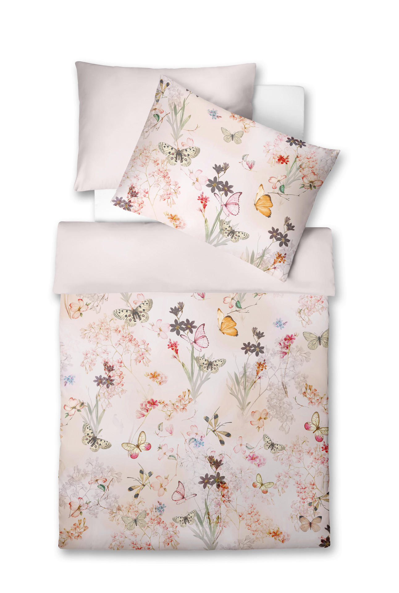 ÁGYNEMŰHUZAT-GARNITÚRA 140/200 cm  - lila/sárga, Basics, textil (140/200cm) - Fleuresse