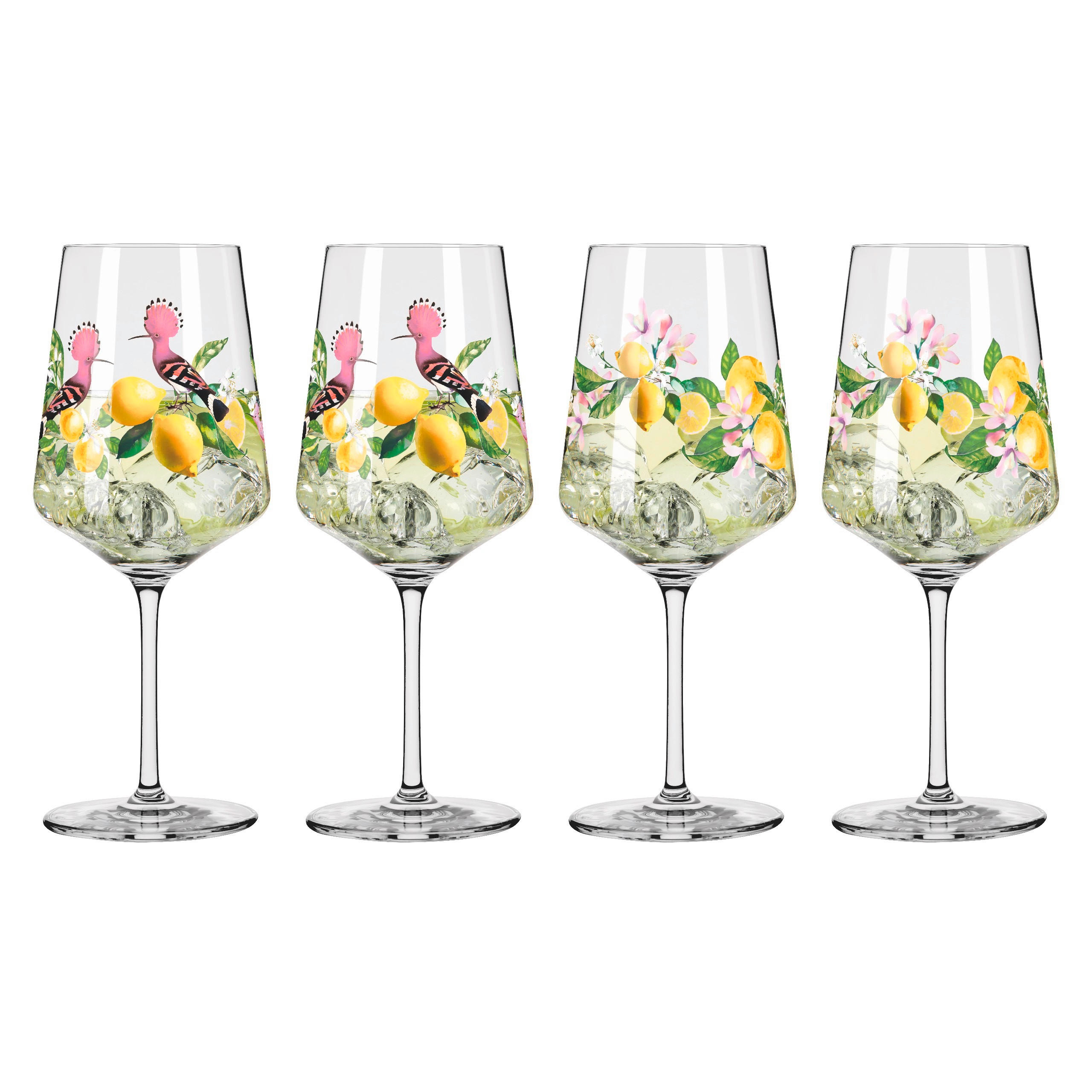 SPRITZERGLAS 544 ml 4-teilig - Gelb/Rosa, Trend, Glas (9,3/22,5/9,3cm) - Ritzenhoff