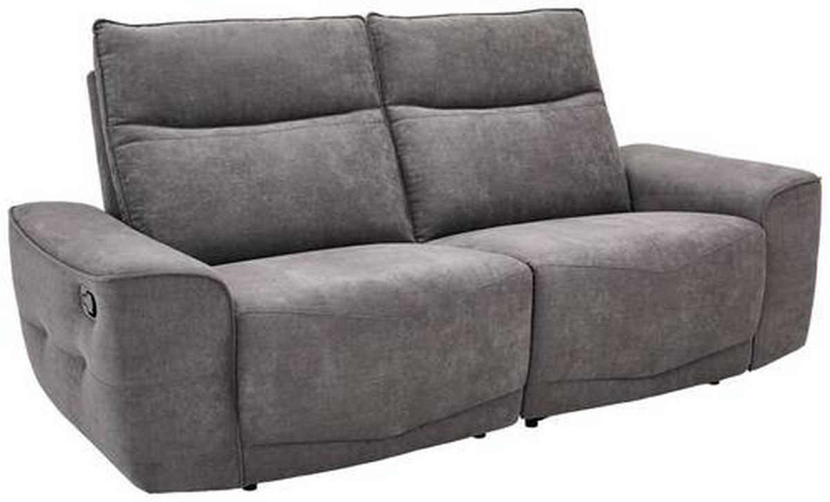 2,5 ÜLÉSES KANAPÉ fém, műanyag, textil szürke  - fekete/szürke, Konventionell, műanyag/textil (203/99/96cm) - Celina Home