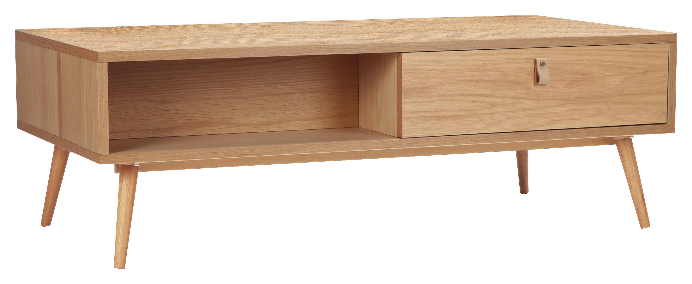 COUCHTISCH Eiche furniert, massiv 120/60/40 cm rechteckig Eichefarben  - Eichefarben/Braun, Design, Holz/Holzwerkstoff (120/60/40cm) - Boxxx