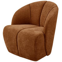 SESSEL in gerippt Braun  - Schwarz/Braun, Design, Kunststoff/Textil (68/75/77cm) - Livetastic