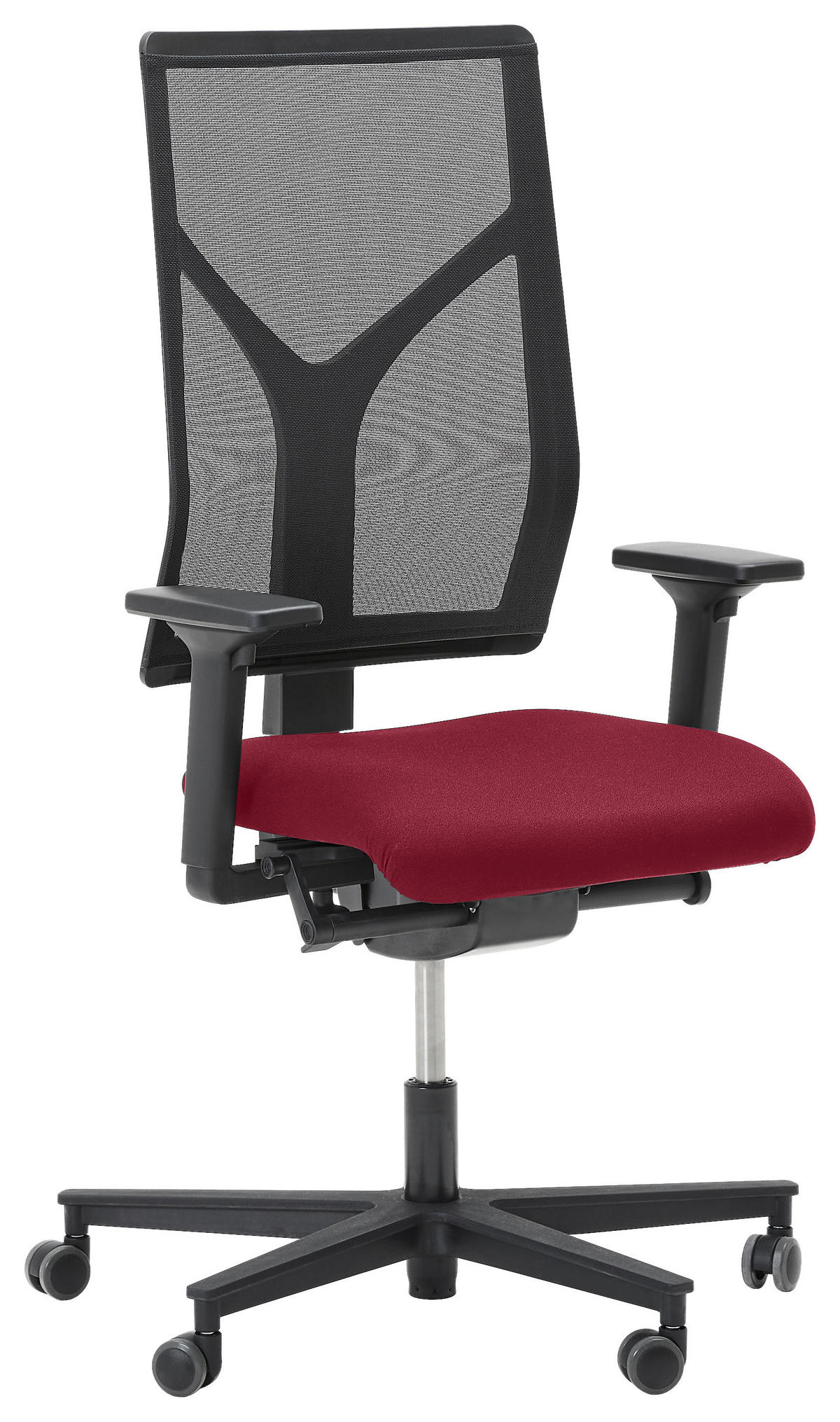 DREHSTUHL Bordeaux  - Bordeaux/Schwarz, KONVENTIONELL, Kunststoff/Textil (63/105/46cm) - Dieter Knoll