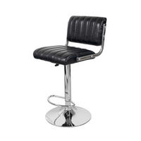 BARHOCKER-SET Schwarz Sitzfläche 360° drehbar, abwischbar  - Schwarz, MODERN, Metall (51,5/109/43cm) - Kayoom
