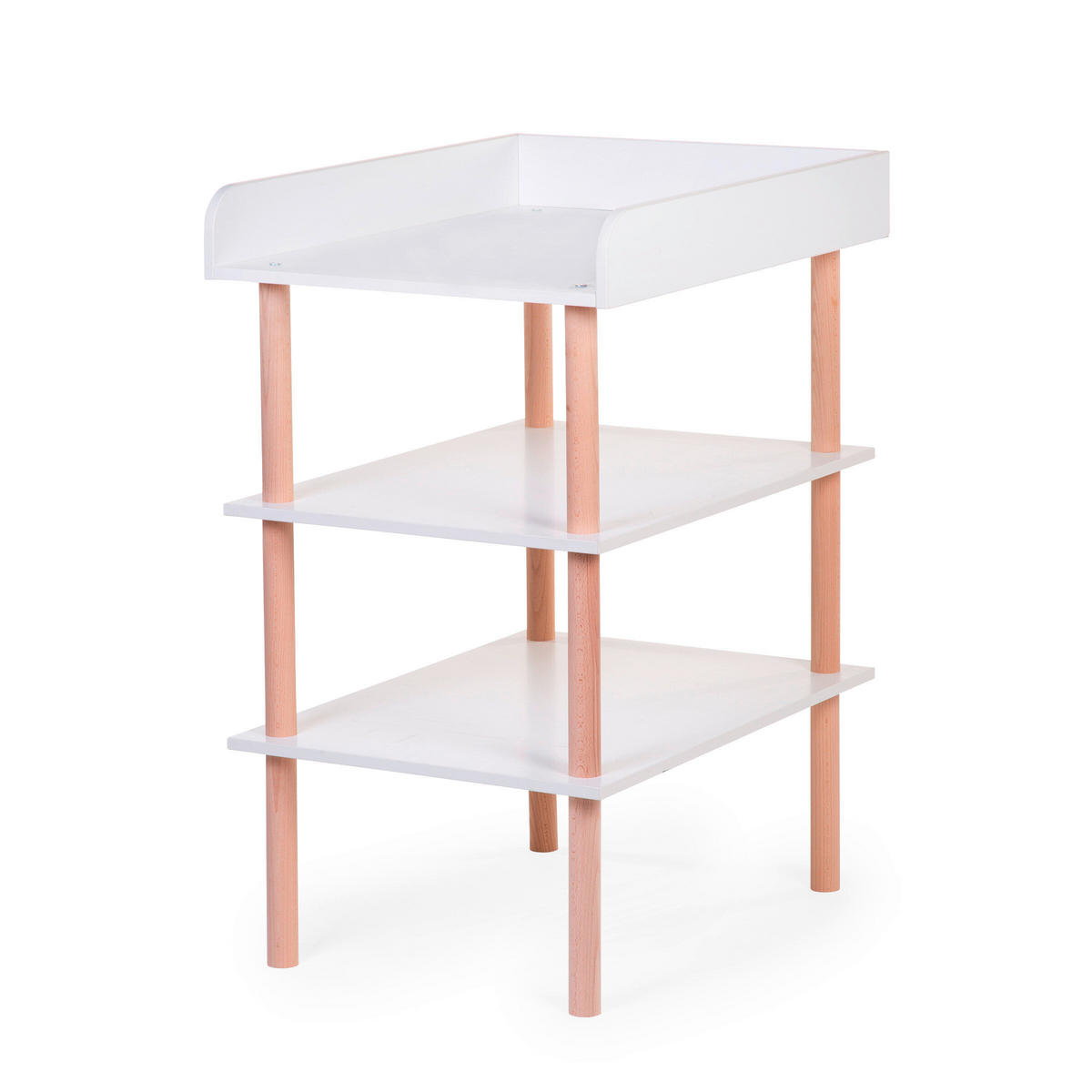 WICKELTISCH Weiß, Buchefarben  - Buchefarben/Weiß, KONVENTIONELL, Holz/Kunststoff (61/83/13cm) - Childhome