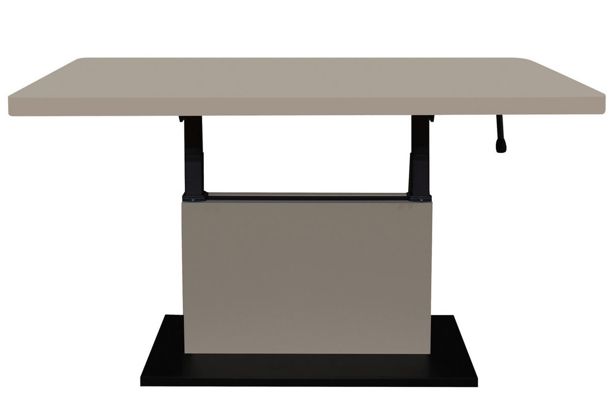 COUCHTISCH in Metall, Holzwerkstoff 120/70/49-68 cm  - Kaschmir/Schwarz, Design, Holzwerkstoff/Kunststoff (120/70/49-68cm) - Stylife