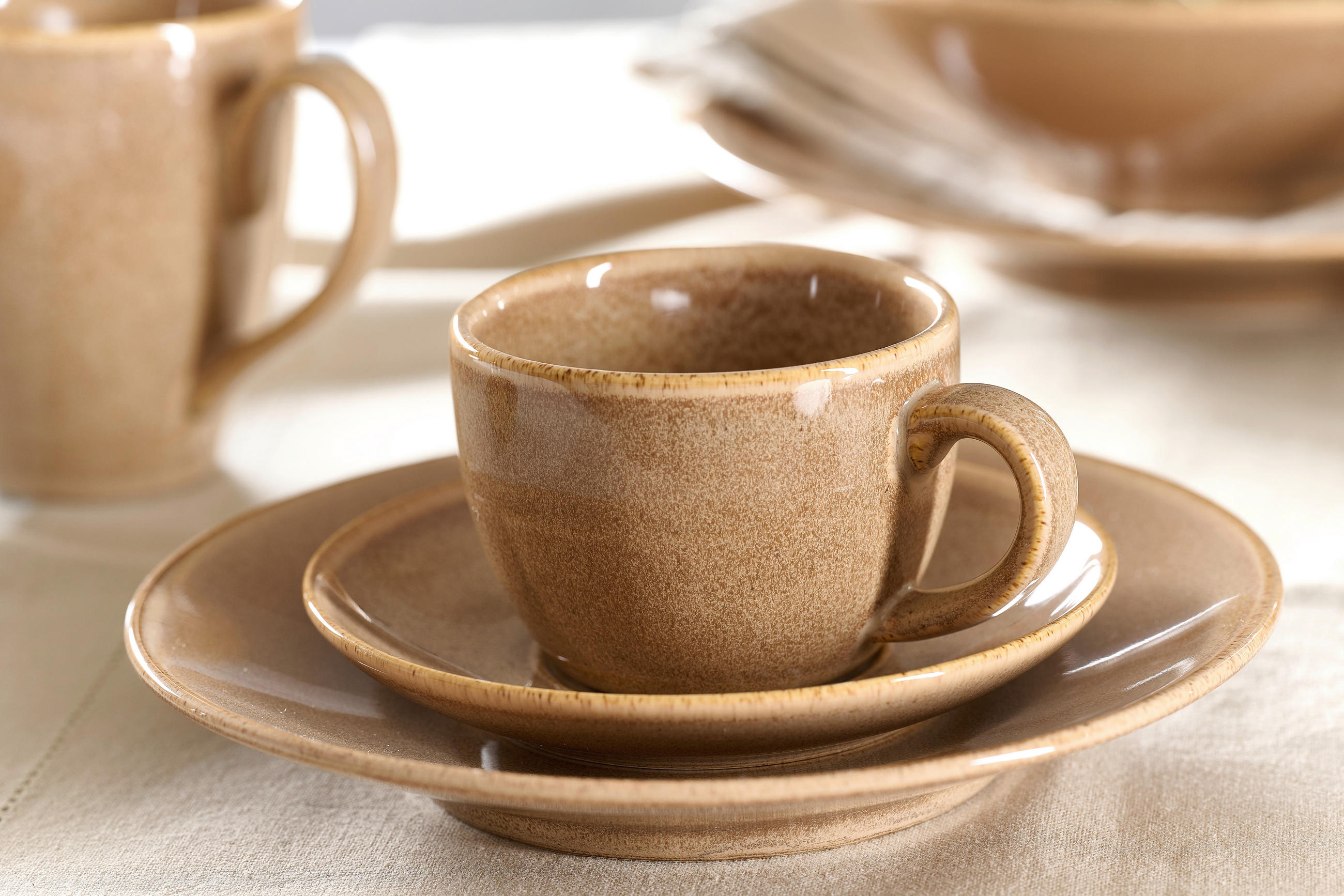 KAFFEETASSE Sahara 250 ml  - Hellbraun, KONVENTIONELL, Keramik (12/9,4/6cm) - Ritzenhoff Breker