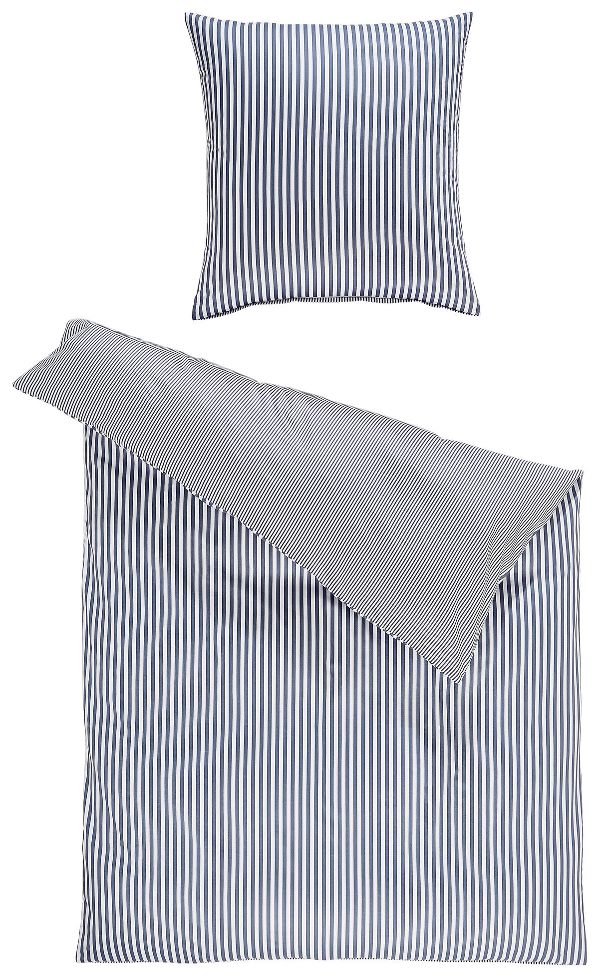 WENDEBETTWÄSCHE Giorgio Makosatin 135/200 cm  - Anthrazit/Weiß, KONVENTIONELL, Textil (135/200cm) - Janine