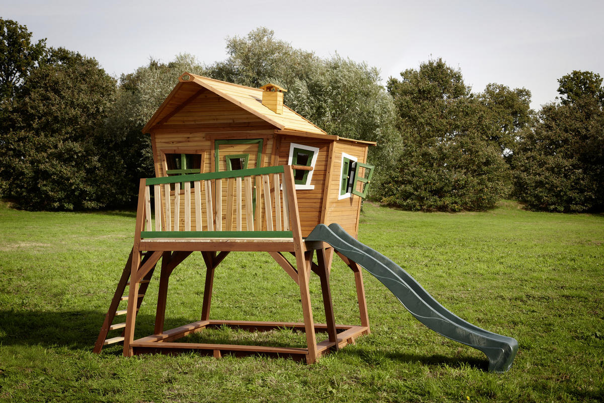 SPIELTURM 435/291/180 cm SPIELTURM MAX  - Braun/Naturfarben, KONVENTIONELL, Holz (435/291/180cm) - Ambia Garden