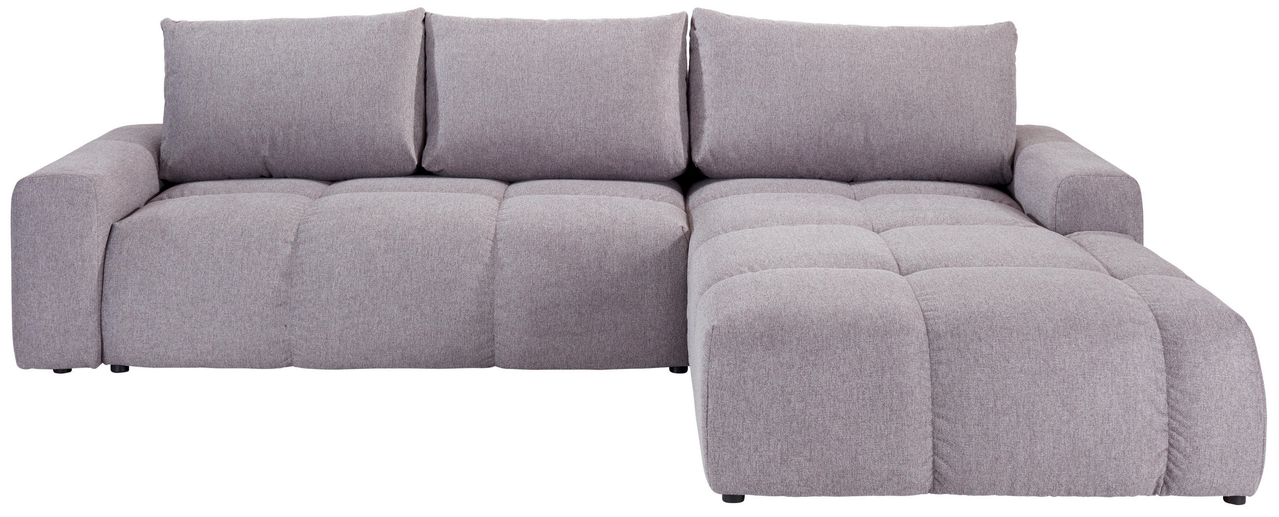 ECKSOFA Grau Webstoff  - Schwarz/Grau, Design, Kunststoff/Textil (305/214cm) - MID.YOU