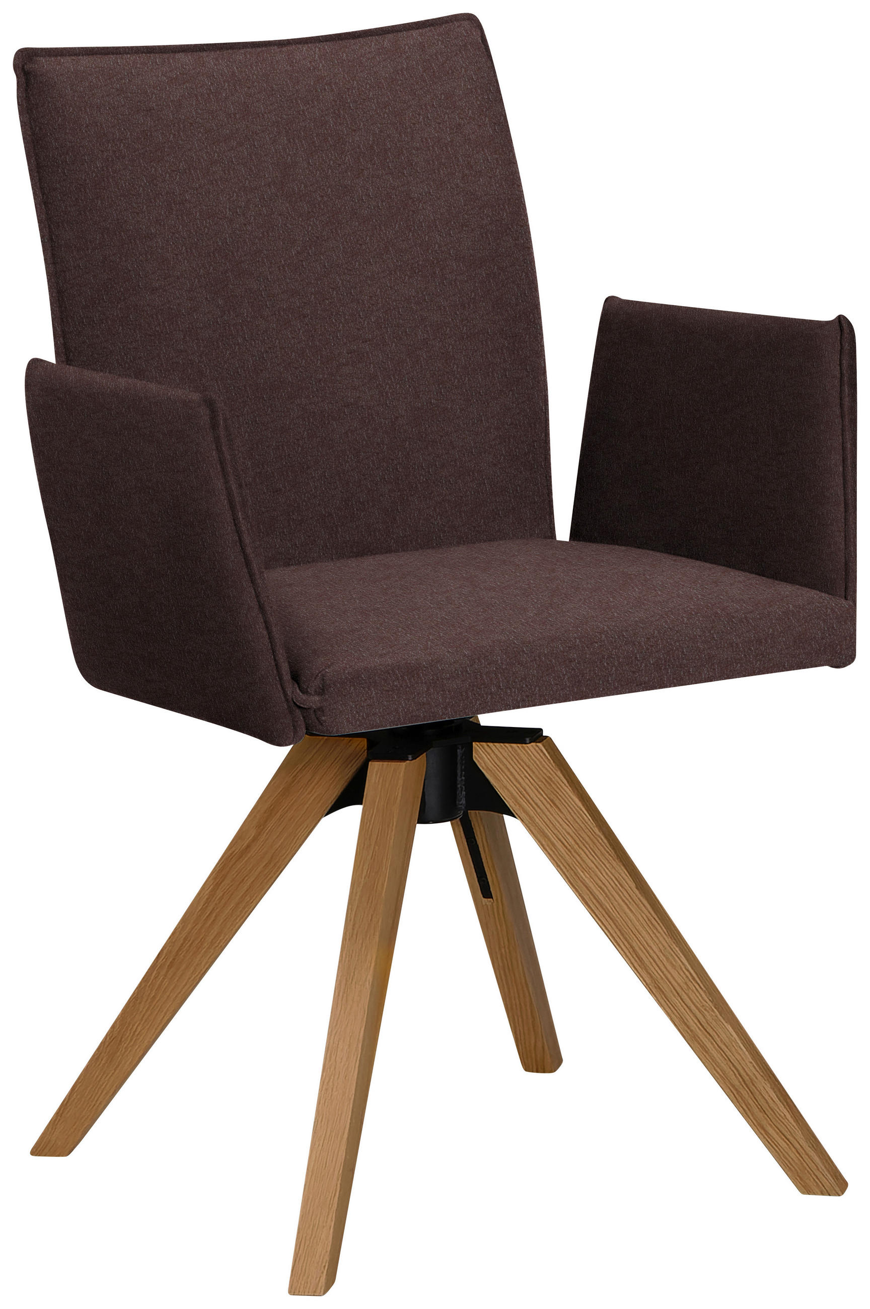 ARMLEHNSTUHL in Holz, Textil Eichefarben, Dunkelbraun  - Eichefarben/Dunkelbraun, KONVENTIONELL, Holz/Textil (64/91/61cm) - Moderano