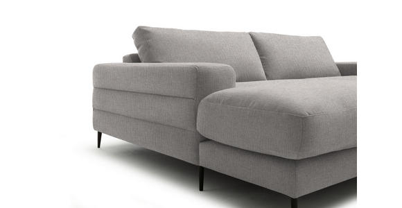 ECKSOFA  in Flachgewebe Sandfarben  177/253 cm  - Sandfarben/Schwarz, Design, Textil/Metall (177/253cm) - Dieter Knoll