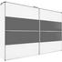 SCHWEBETÜRENSCHRANK 2 -türig Braun, Grau, Weiß - Alufarben/Braun, Design, Glas/Holzwerkstoff (316/236/69cm) - CANTUS