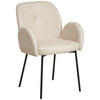 ARMLEHNSTUHL  in Eisen Leinenoptik  - Beige/Schwarz, KONVENTIONELL, Holz/Textil (62/85/64cm) - MID.YOU