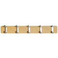 HAKENLEISTE  in Eichefarben, Edelstahlfarben  - Edelstahlfarben/Eichefarben, MODERN, Holzwerkstoff/Metall (55/7/6cm)