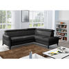 ECKSOFA  in Lederlook Echtleder Schwarz  244/199 cm  - Schwarz, Design, Leder/Holz (244/199cm) - Livetastic